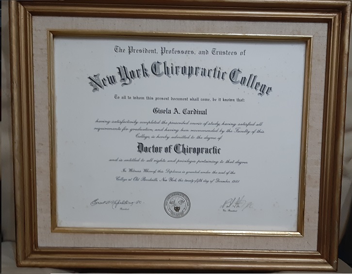 Dr. Cardinal  Diploma